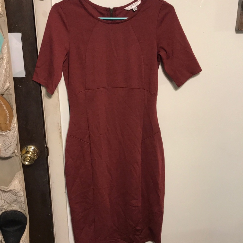 Burgundy dress Downeast